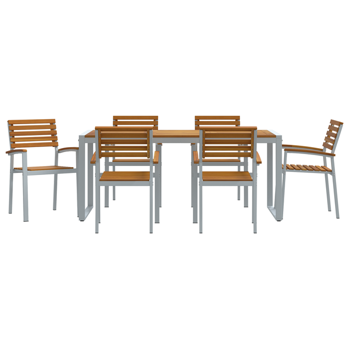 Set de dining pentru grădină din lemn de acacia și metal - WALTI WALTI