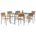 Set de dining pentru grădină 7 piese din lemn masiv de acacia și metal - WALTI WALTI