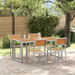 Set de dining pentru grădină 5 piese din lemn masiv de acacia și metal - WALTI WALTI