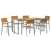 Set de dining pentru grădină 7 piese din lemn solid de acacia și metal - WALTI WALTI