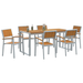 Set de dining pentru grădină 7 piese din lemn solid de acacia și metal - WALTI WALTI