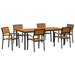 Set de dining pentru grădină din 7 piese, lemn solid de acacia și metal - WALTI WALTI