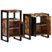 Set de mobilier pentru baie 2 pcs Maro Lemn masiv reciclat - WALTI WALTI