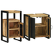 Set de mobilier pentru baie 2 pcs Maro Lemn de mango brut - WALTI WALTI