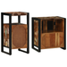 Set de mobilier pentru baie 2 pcs Maro Lemn masiv reciclat - WALTI WALTI