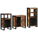 Set de mobilier pentru baie cu raft 3 pcs Lemn recuperat solid - WALTI WALTI