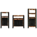 Set de mobilier pentru baie cu raft 3 pcs Lemn recuperat solid - WALTI WALTI