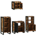 Set de mobilier pentru baie cu raft 4 pcs Lemn recuperat solid - WALTI WALTI