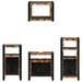 Set de mobilier pentru baie cu raft 4 pcs Lemn recuperat solid - WALTI WALTI