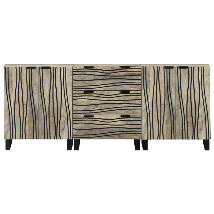 Set de mobilier pentru baie 3 pcs Alb 180 x 33 x 75 cm - WALTI WALTI