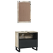 Set de mobilier pentru baie cu raft 2 pcs Alb 62 x 33 x 58 cm - WALTI WALTI