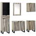 Set de mobilier pentru baie 5 pcs Maro Nuc 38 x 33 x 160 cm - WALTI WALTI