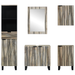 Set de mobilier pentru baie 5 pcs Maro Nuc 38 x 33 x 160 cm - WALTI WALTI