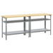 Set banc de lucru, 2 piese, gri, oțel - WALTI WALTI