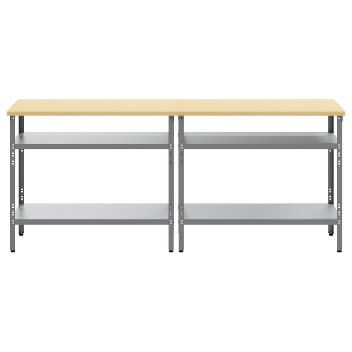 Set banc de lucru, 2 piese, gri, oțel - WALTI WALTI