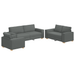 Set canapea, 3 piese, perne gri închis, textil - WALTI WALTI