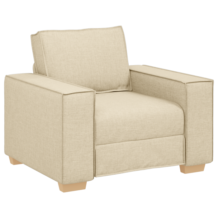 Set canapea, 3 piese, perne crem, textil - WALTI WALTI