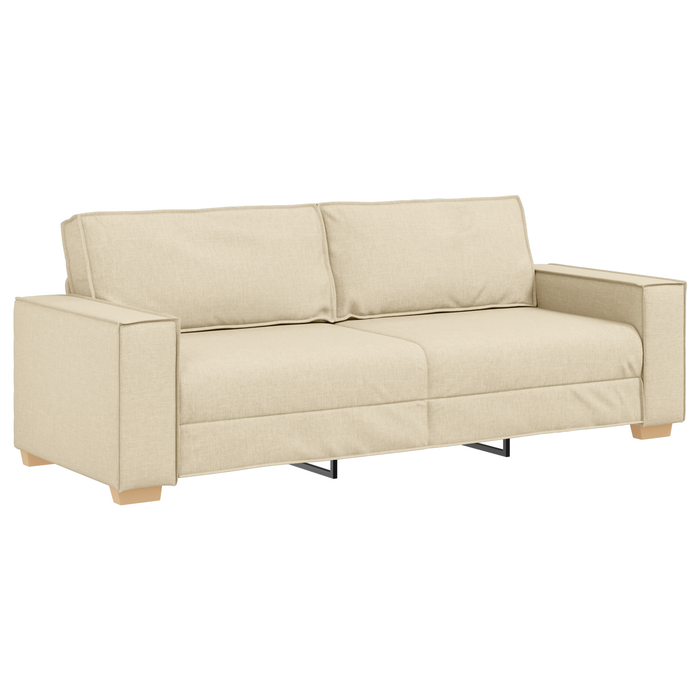 Set canapea, 3 piese, perne crem, textil - WALTI WALTI