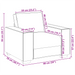 Set canapea, 3 piese, perne crem, textil - WALTI WALTI