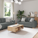 Set canapea, 3 piese, perne gri închis, textil - WALTI WALTI