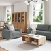 Set canapea, 3 piese, perne gri închis, textil - WALTI WALTI