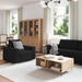 Set canapea, 3 piese, perne negre, textil - WALTI WALTI