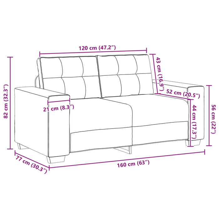 Set canapea, 3 piese, perne bordo, textil - WALTI WALTI