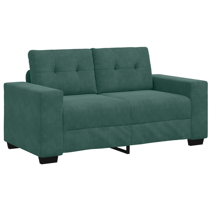 Set de canapea 3 pcs Verde închis 221 x 78 x 80 cm Catifea - WALTI WALTI