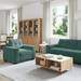 Set de canapea 3 pcs Verde închis 221 x 78 x 80 cm Catifea - WALTI WALTI
