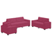 Set canapea, 3 piese, perne bordo, catifea - WALTI WALTI