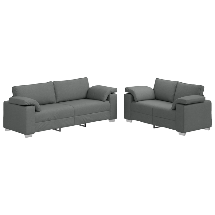 Set canapea, 2 piese, perne gri închis, textil - WALTI WALTI