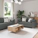 Set canapea, 2 piese, perne gri închis, textil - WALTI WALTI
