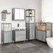 Set mobilier baie, 5 piese, gri sonoma, lemn prelucrat - WALTI WALTI