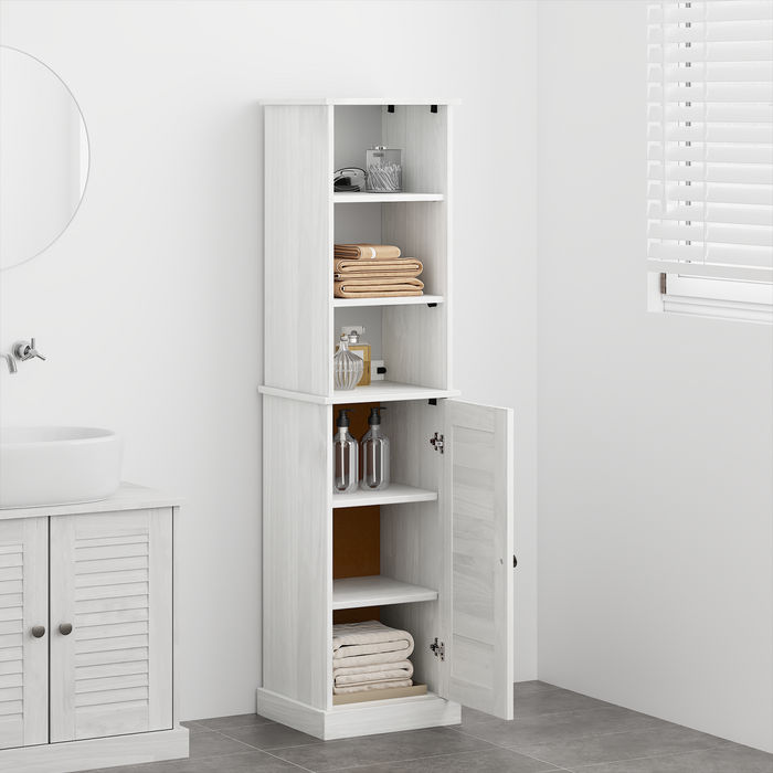 Set de mobilier pentru baie 2 pcs Maro și alb 37 x 34 x 150 cm - WALTI WALTI