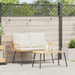 Set mobilier de grădină, 2 piese, cu perne, natural, poliratan - WALTI WALTI