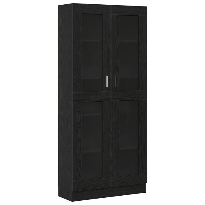 Biblioteci, 2 buc. stejar negru 82,5x30,5x185 cm lemn prelucrat - WALTI WALTI
