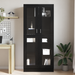Biblioteci, 2 buc. stejar negru 82,5x30,5x185 cm lemn prelucrat - WALTI WALTI