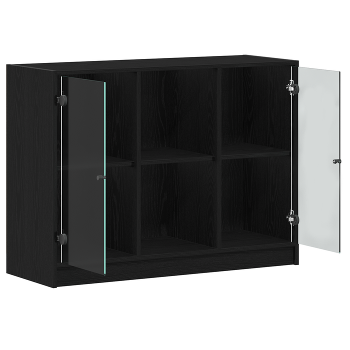Dulap, stejar negru, 102x37x75,5 cm, lemn prelucrat - WALTI WALTI