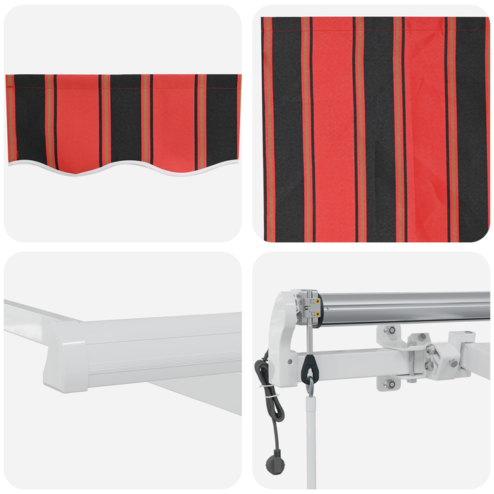 Marquise Retractabilă Automată Portocalie și Maro 300x250 cm - WALTI WALTI