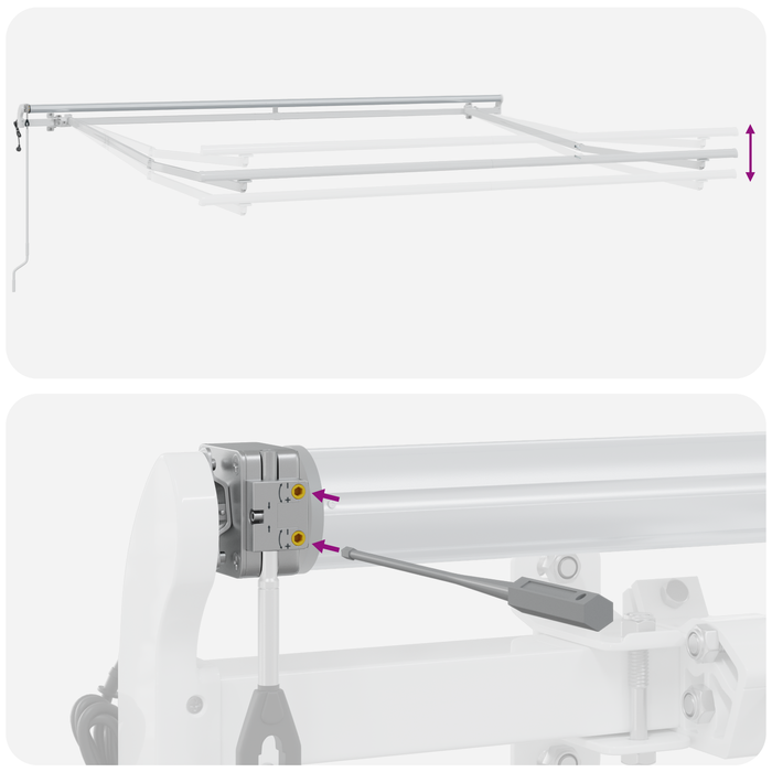 Marquise Retractabilă Automată Portocalie și Maro 300x250 cm - WALTI WALTI