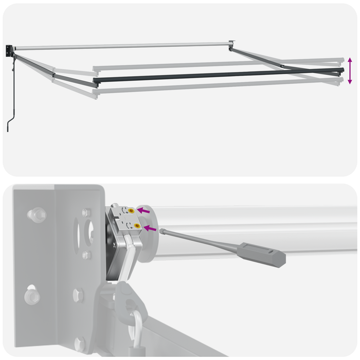 Marchiza retractabilă automată portocalie și maro 350x250 cm - WALTI WALTI