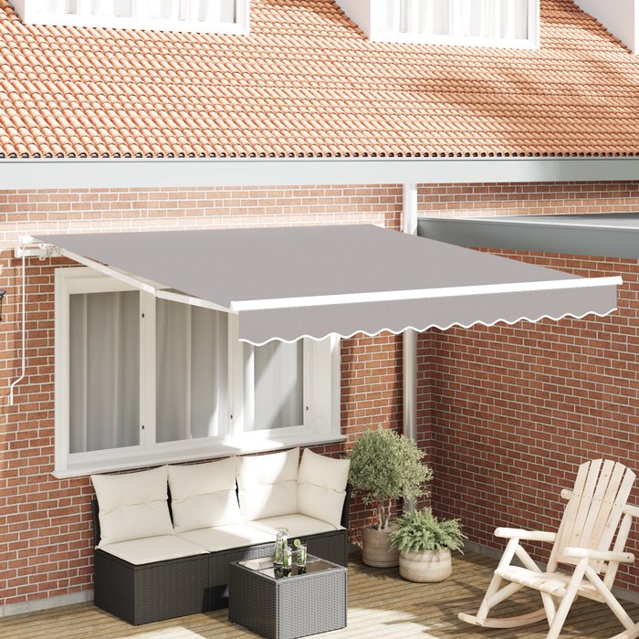 Marchiză Manuală Retractabilă Gri Deschis 350x250 cm - WALTI WALTI