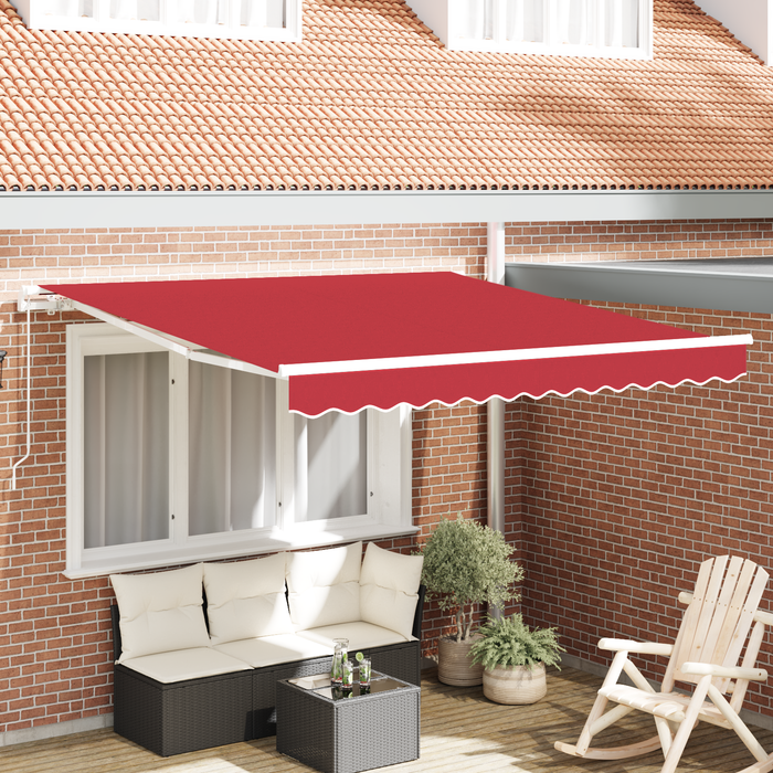 Marchiză manuală retractabilă Roșie 350x250 cm - WALTI WALTI