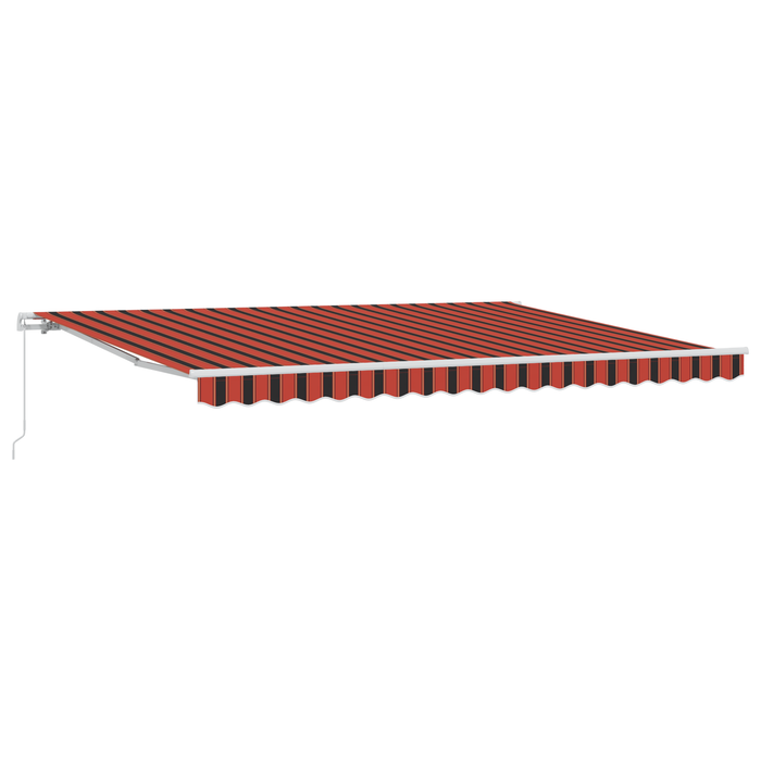 Marchiza retractabilă manuală portocalie și maro 450x350 cm - WALTI WALTI