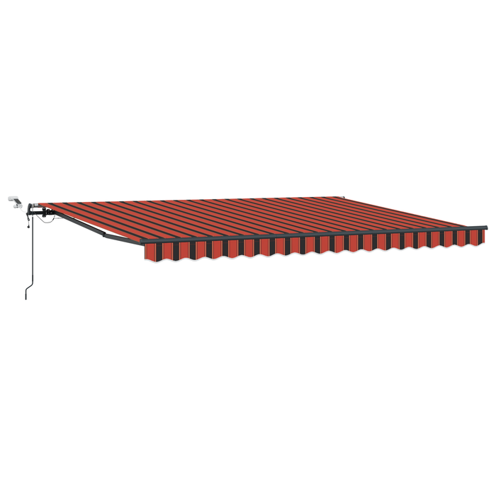 Marchiză Retractabilă Automată cu LED Portocalie și Maro 450x350 cm - WALTI WALTI