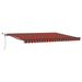 Marchiză Retractabilă Automată cu LED Portocalie și Maro 450x350 cm - WALTI WALTI