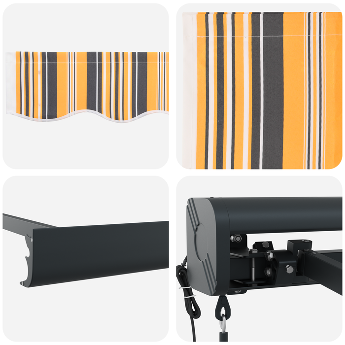 Markiză retractabilă automată cu dungi multicolore 500x300 cm - WALTI WALTI