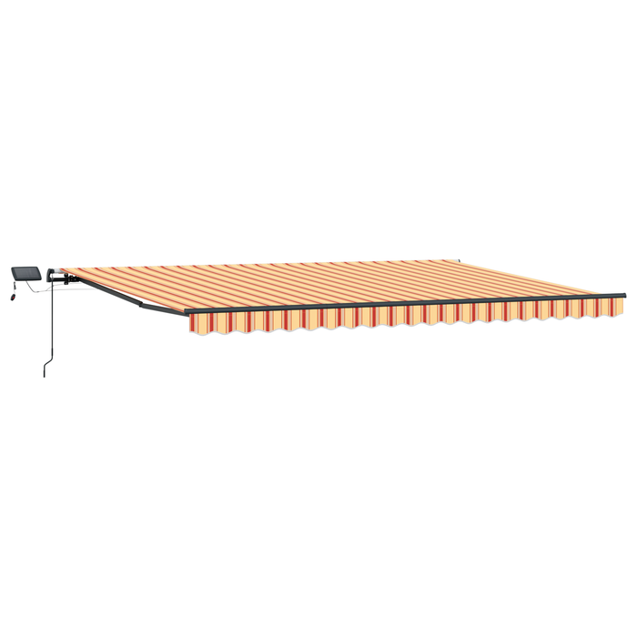 Marciză retractabilă manuală cu LED galben și portocalie 500x350 cm - WALTI WALTI