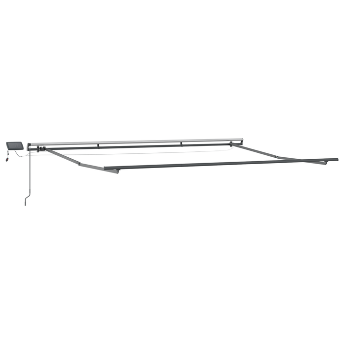 Marciză retractabilă manuală cu LED galben și portocalie 500x350 cm - WALTI WALTI