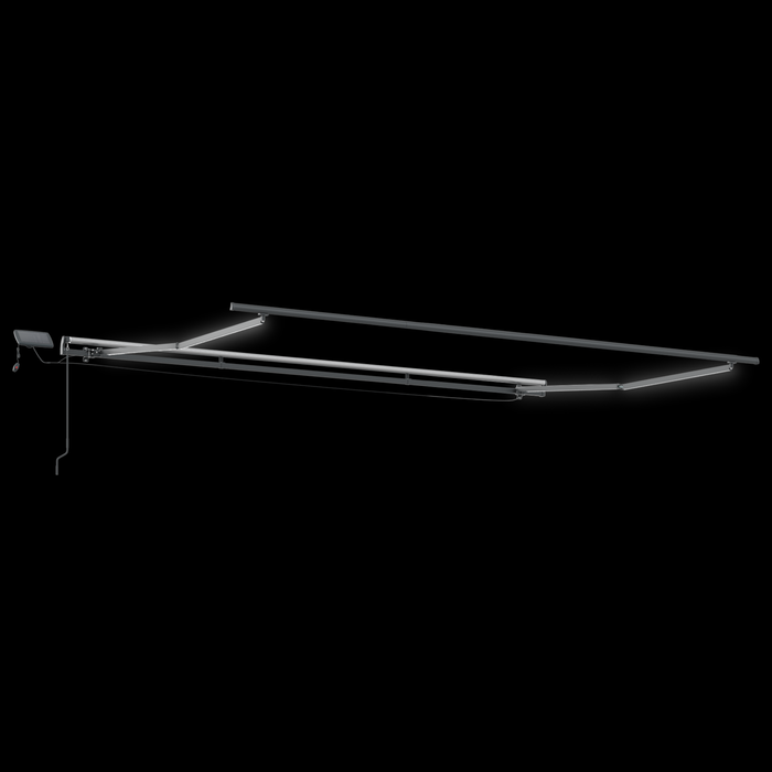 Marciză retractabilă manuală cu LED galben și portocalie 500x350 cm - WALTI WALTI